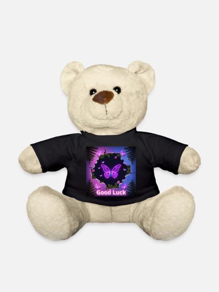 Viel Glück - Teddy - Schwarz