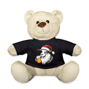 Bergziege Weihnachten Bier - Teddy - Schwarz - Vorne