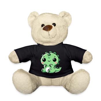 Mignon Dino T-Rex Chibi - Nounours - noir - Devant