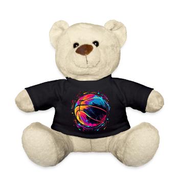 Retro Basketball Vaporwave - Teddy Bear - black - Front