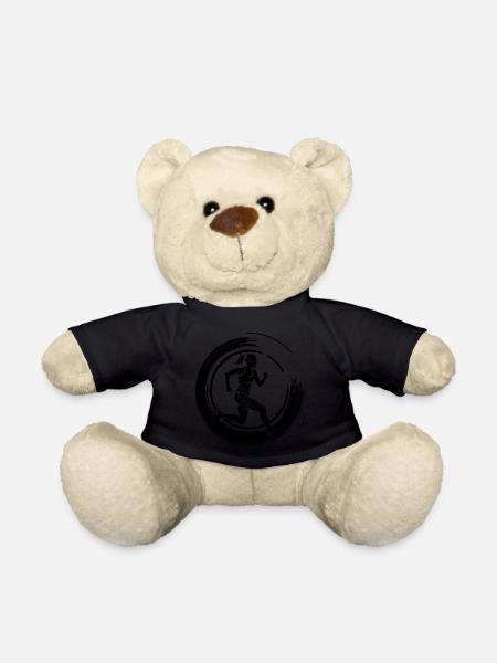 Running Marathon Frau Silhouette - Teddy - Schwarz