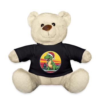 Dinosaur T-Rex Christmas Animal - Teddy Bear - black - Front