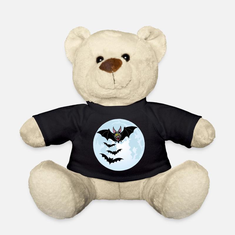 Chauves souris vampires et lune - Nounours - noir