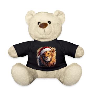 Lion Christmas / Santa Claus Lion - Teddy Bear - black - Front