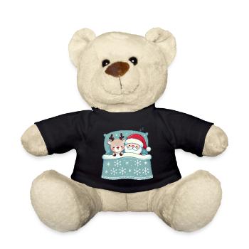 Duo de sommeil douillet renne du Père Noël - Nounours - noir - Devant