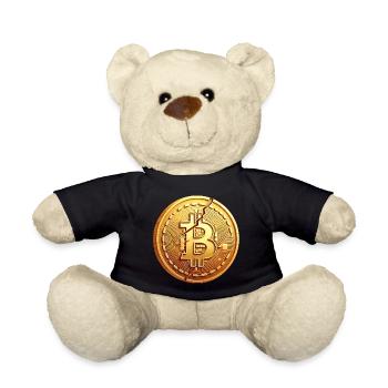 Conception de pièce Bitcoin fissurée - Nounours - noir - Devant
