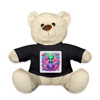 Kosmischer außerirdischer Reisender Illustration - Teddy - Schwarz - Vorne