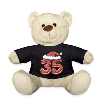 35 Number Christmas Cookie - Teddy Bear - black - Front