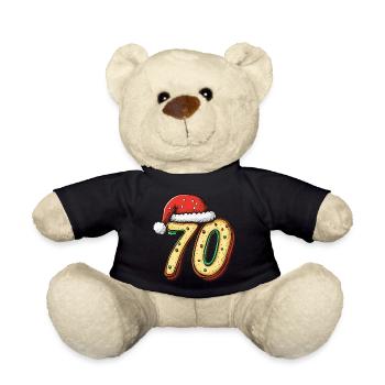 70 Number Christmas Cookie - Teddy Bear - black - Front