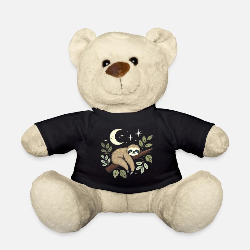 Kuscheliges Faultier Nachthemd Design - Teddy - Schwarz