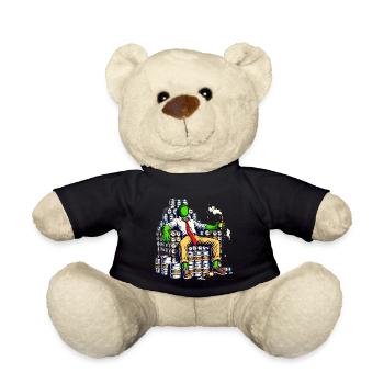 Wochenende Thron Lustiges Bier König Design - Teddy - Schwarz - Vorne