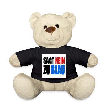 sagt nein zu blau - Teddy - Schwarz - Vorne