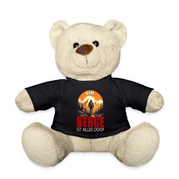 Ohne Berge ist alles doof - Teddy - Schwarz - Vorne