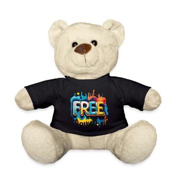 Freei, Free, Freedom - Teddy Bear - black - Front