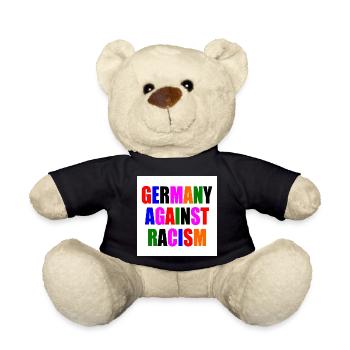 Germany against racism - Teddy - Schwarz - Vorne