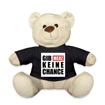 gib merz keine chance - Teddy - Schwarz - Vorne
