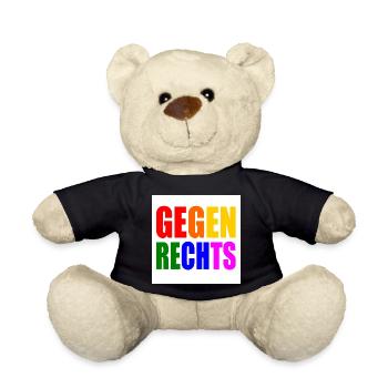 Gegen rechts - Teddy - Schwarz - Vorne