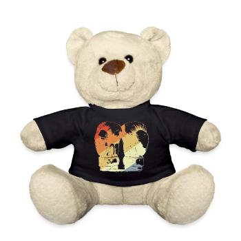 Boxhandschuhe Retro - Teddy - Schwarz - Vorne