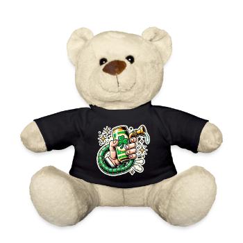 Lustiges St. Patricks Bierdosen-Design - Teddy - Schwarz - Vorne