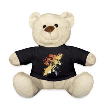 Vintage Footballspieler - Teddy - Schwarz - Vorne