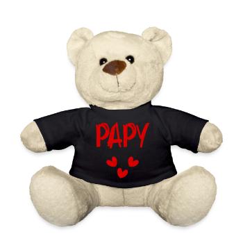 PAPY. PAPA. FÊTE DES PÈRES. BONNE FÊTE PAPA - Nounours - noir - Devant