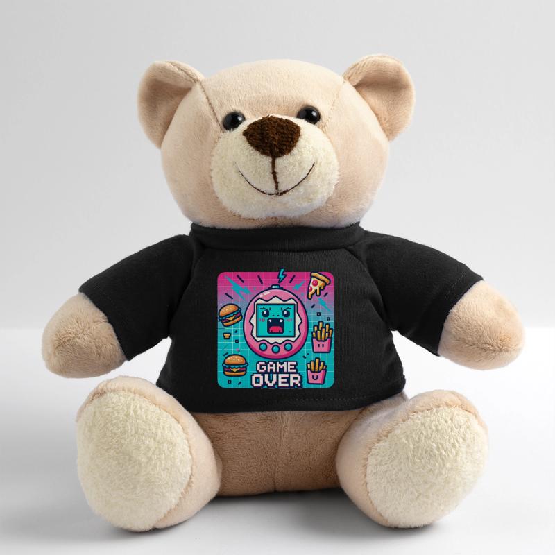 Pixel-Konsole, Retro und Snacks Teddy
