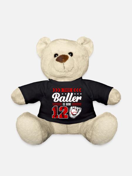 Jungen 12. Geburtstag - Baselball - Teddy - Schwarz