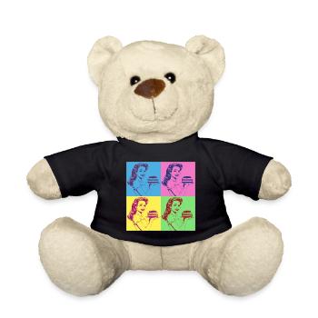 Baking Cake Baking Queen Baking Fairy Baker Pop Art - Teddy Bear - black - Front
