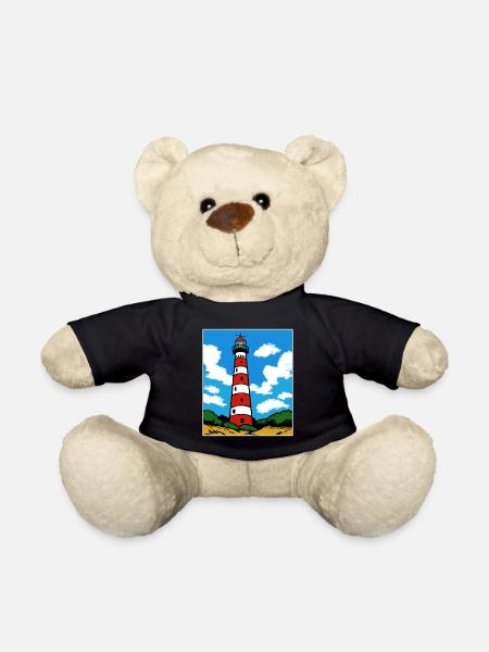 Ich liebe Ameland Urlaub Leuchtturm - Teddy - Schwarz
