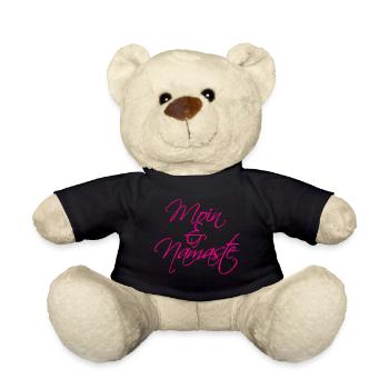 Moin & Namaste, magenta - Teddy - Schwarz - Vorne