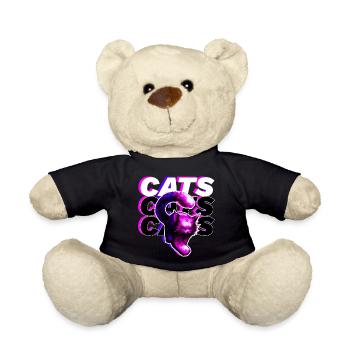 CHATS, CHATS, CHATS · Grand chat coloré - Nounours - noir - Devant