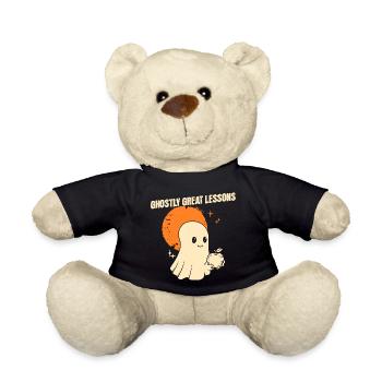 Funny Teacher Skeleton Halloween Classroom - Teddy Bear - black - Front
