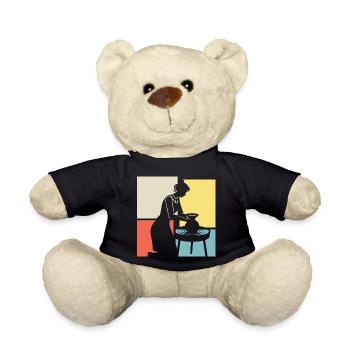 Creative pottery for ceramic lovers - Teddy Bear - black - Front