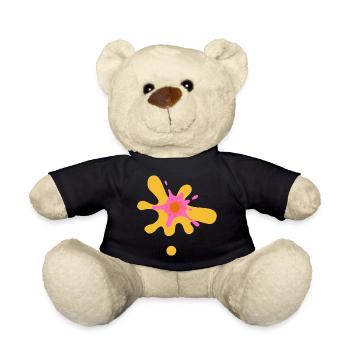 Kunstvolles Farbexplosion Design - Teddy - Schwarz - Vorne