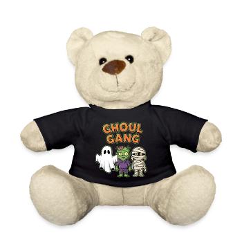 Ghoul Gang Ghost Zombie Mummy Halloween - Teddy Bear - black - Front