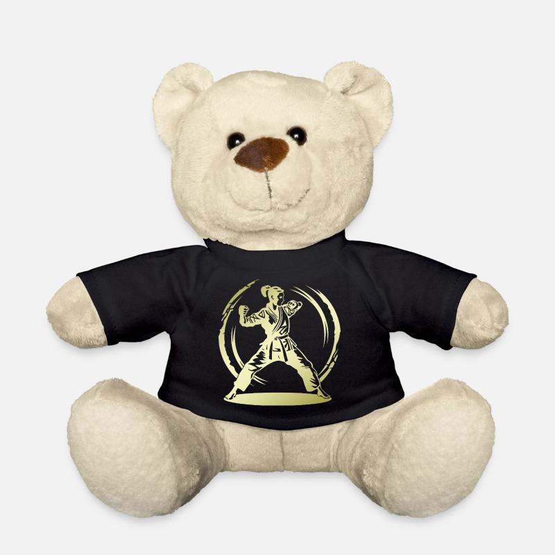 Karate Silhouette Fighter - Teddy - Schwarz