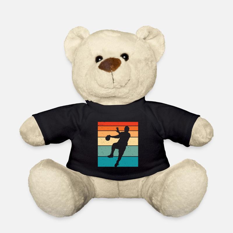 Retro Handball Handballer - Teddy - Schwarz