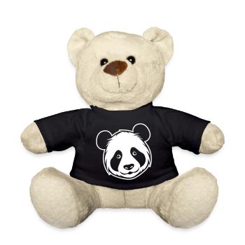Panda Head - Teddy Bear - black - Front