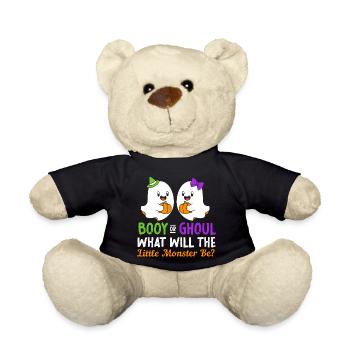 Gender Reveal Halloween Babyshower - Teddy - Schwarz - Vorne