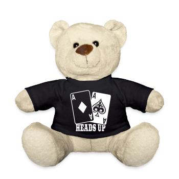 Cartes de poker – Heads Up Casino Design - Nounours - noir - Devant
