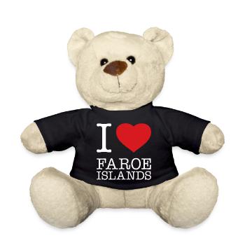 i love Faroe Islands - Teddy Bear - black - Front