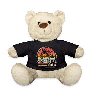 1986 Vintage 40th Birthday Gift Retro - Teddy Bear - black - Front