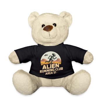 Lustige Area 51 Alien UFO Laufläufer - Teddy - Schwarz - Vorne