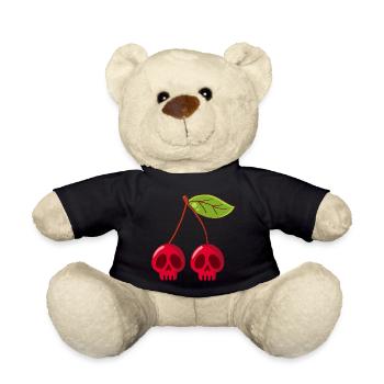 Crânes de cerises - Nounours - noir - Devant