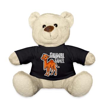 Camel from caramel - delicious and funny joke - Teddy Bear - black - Front