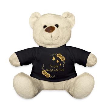 Merry Christmas - Teddy Bear - black - Front
