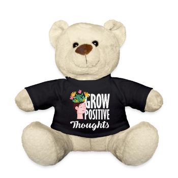 Plant Lovers Positive Plants Grow - Teddy Bear - black - Front