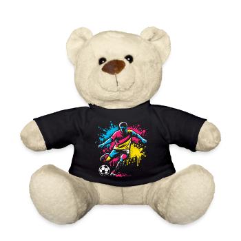 Cadeau Anniversaire Foot Enfant Joueur Ballon - Nounours - noir - Devant