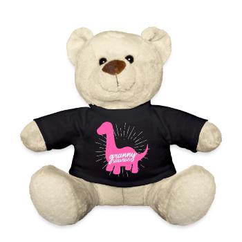 Grannysaurus Lustige rosa Dinosaurier-Großmutter - Teddy - Schwarz - Vorne