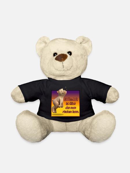 The smell of coffee is happiness - Teddy Bear - black